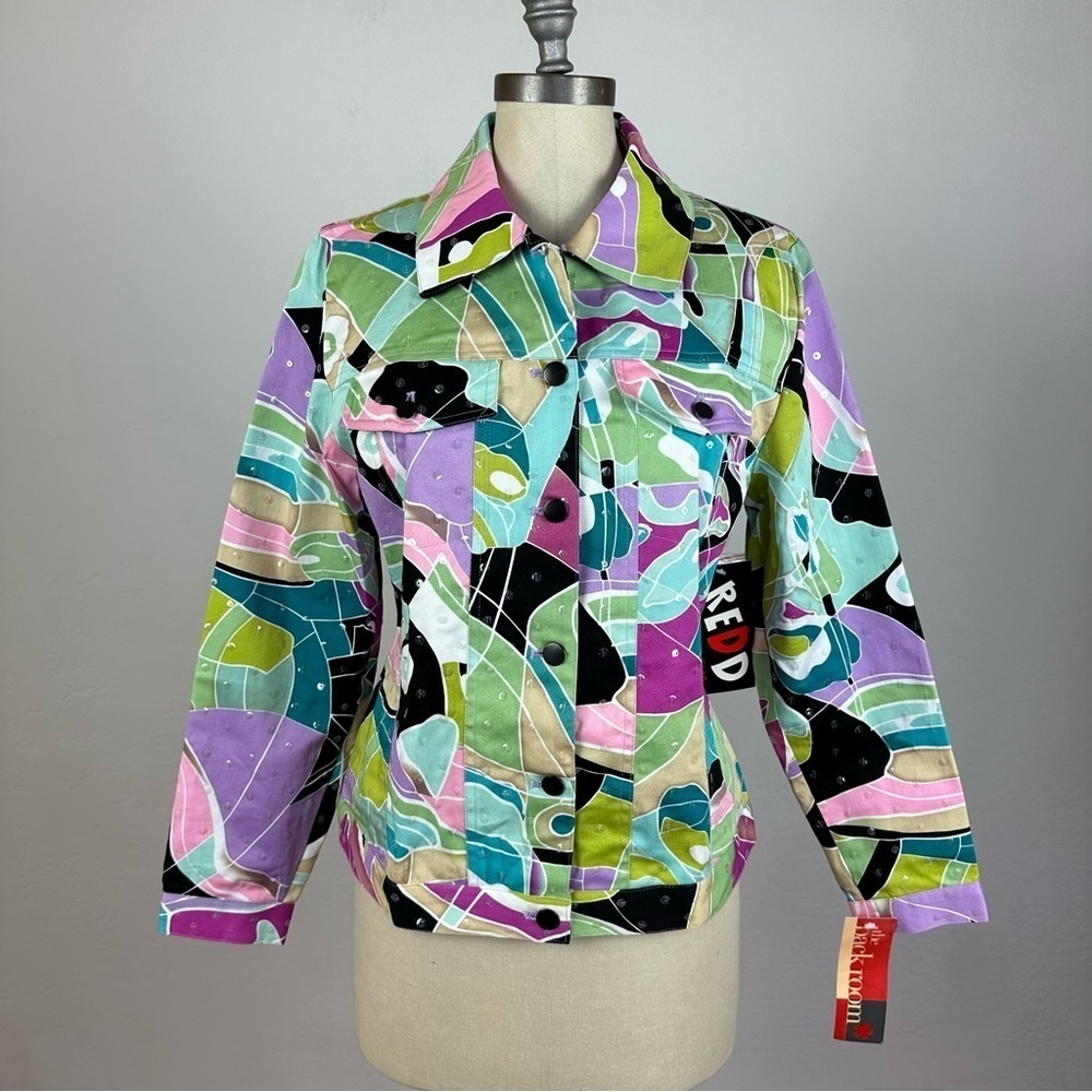 NWT Vintage 1990s Redd Sequined Denim Jacket